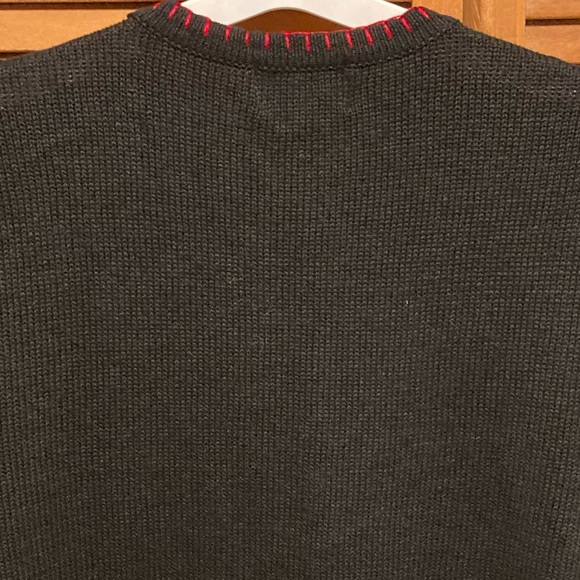 Vintage Lemon Grass Christmas Cardigan with Embellished Sequin Snowman & Santa - Picture 13 of 16